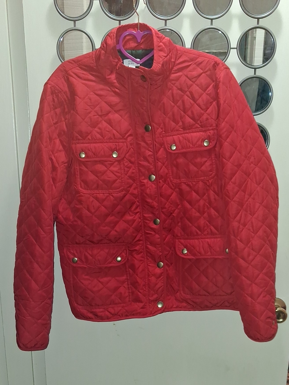 RED QUILTED Jacket